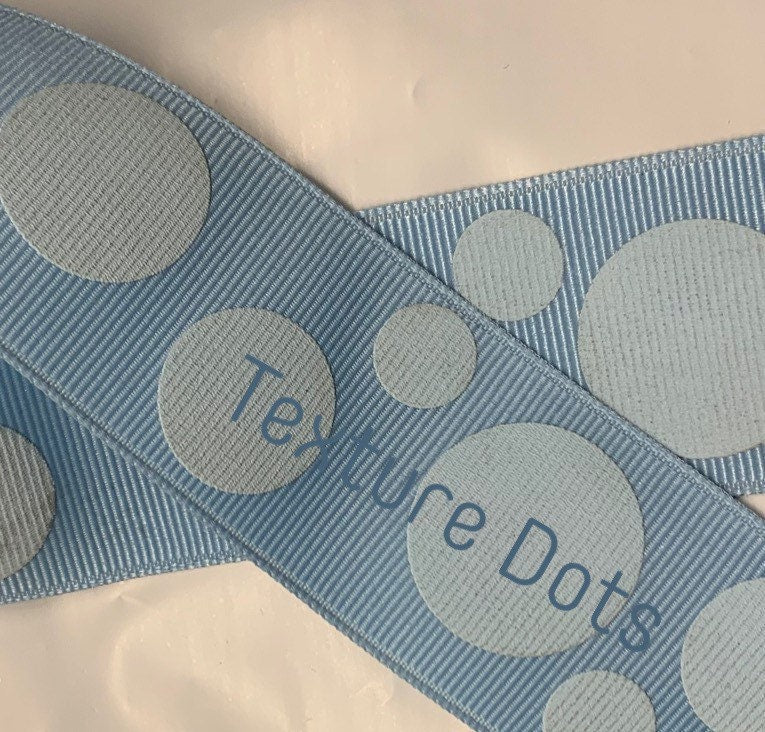 Blue texture dots on Blue 5 Yards 7/8” Ribbon - TWRH limited yards. Blue dots only in this listing.