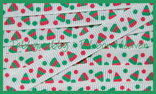 3/8" Christmas Candy Corn Grosgrain Ribbon 4 Yards - TWRH